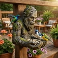 thumbnail image 4 of Bigfoot Bird Feeder Your Backyard Sasquatch Bird Butler Tree Mounted Resin Feeder Whimsical Garden Sculpture Outdoor Decor For Yard Patio Lawn And Garden Lovers, 4 of 5