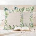 thumbnail image 3 of Eucalyptus Leaves Outdoor Waterproof Pillow Covers, Rustic Sage Green Botanical Burlap Decorative Square Throw Pillowcase Sofa Cushion Sham for Patio/Couch/Chair, 24"x24" 2 Pack, 3 of 8