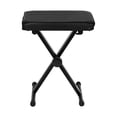 thumbnail image 1 of Graflsoa Adjustable X-Style Foldable Piano Stool with Thick Padding, 3-Level Height, Rubber Feet, Easy Assembly, Black, 52x40x30cm, 2500g, 1 of 6