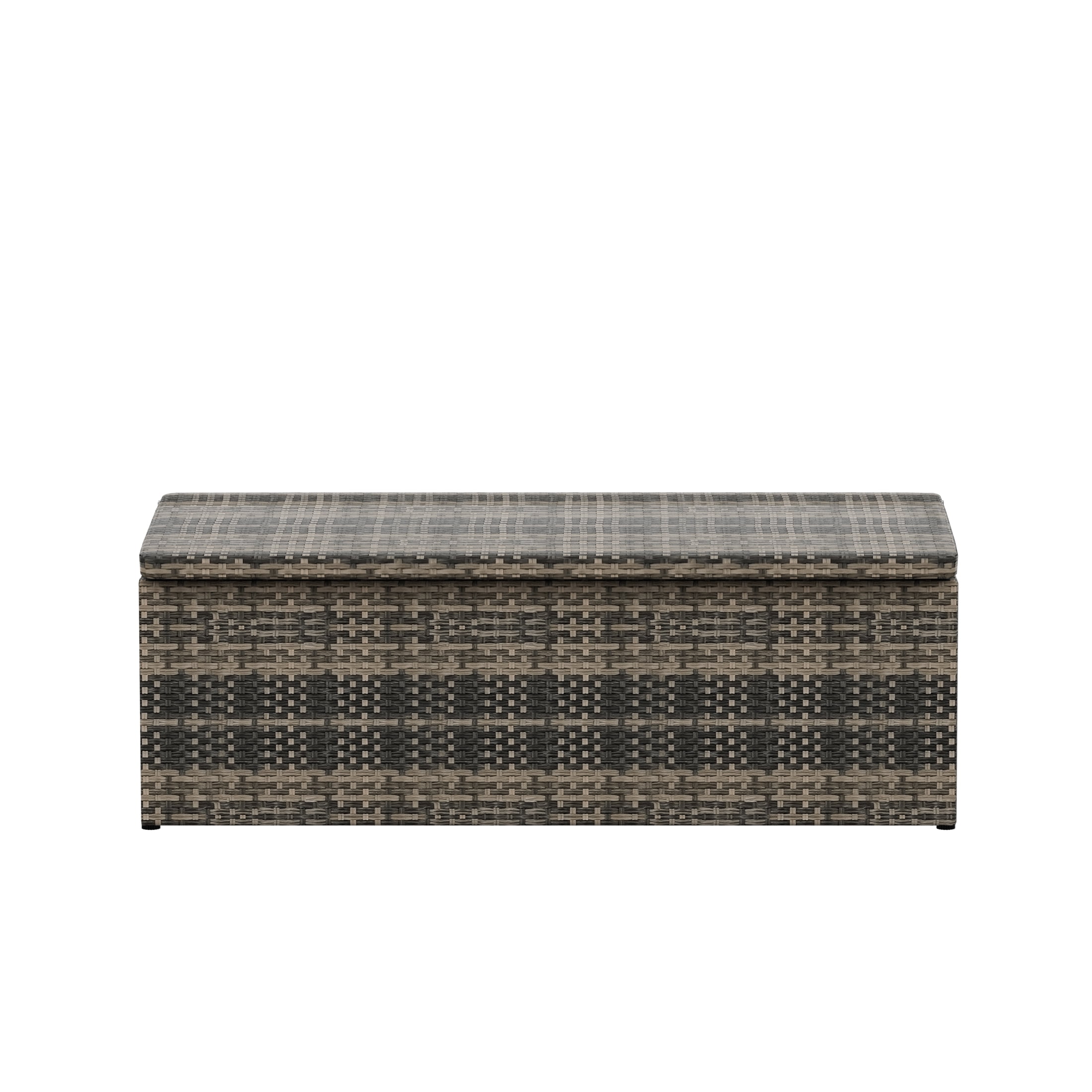 Westin Outdoor 6-Pieces Sofa Conversation Set PE Rattan Wicker Furniture, Brown/Navy Blue
