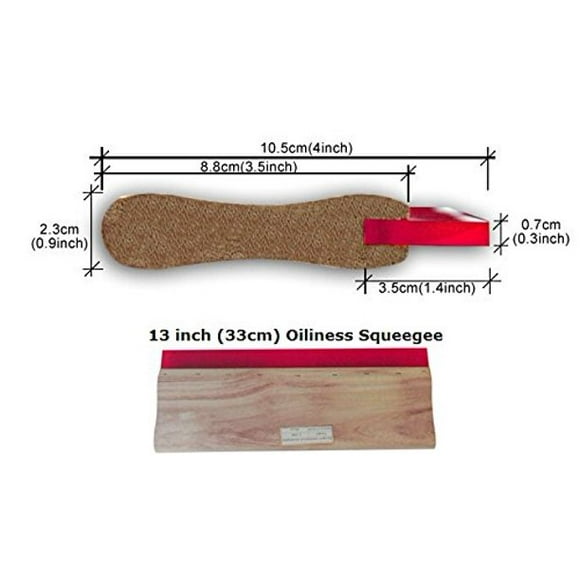 INTBUYING 6pcs of Screen Printing 13" 33cm Squeegee DIY Hand Tool Ink Scraper Oiliness 75 Durometer