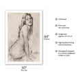 thumbnail image 2 of Marion Hawaiian Girl - Book Etchings & Drawings of Hawaiians - Vintage Drypoint Etching by John Melville Kelly c.1940s - Fine Art Matte Paper Print (Unframed) 30x44in, 2 of 4