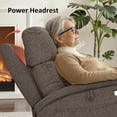 thumbnail image 5 of MCombo Power Lift Recliner Chair with Massage and Dual Heating, Adjustable Headrest, Extended Footrest for Big Elderly, Fabric (Mocha), 5 of 10