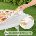 thumbnail image 5 of Round Picnic Table Cloth 100% Waterproof & Oil Proof, Elastic Fitted Table Cover for 36"-44" Round Tables, for Dining, Camping, Outdoor, 5 of 7