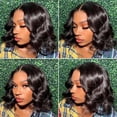 thumbnail image 6 of Human Hair Wig , Bob Wigs for Women Human Hair 180% Density Lace Front Wig 4X4 Pre Cut Lace Wear Go Glueless Wig, 6 of 6