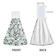 thumbnail image 3 of Yayeee Kitchen Hanging Hand Towels Set of 2 with Loop Bathroom Absorbent Tie Towel, Darker Leafy Pattern, 3 of 7