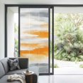 thumbnail image 2 of Non-Adhesive Static Cling Window Tint, Burnt Orange Grey Ombre Window Privacy Film Frosted, Abstract Art Oil Painting Modern Insulated Windows Frosted Films for Living room, 35.4 x 78.7 Inches, 2 of 9