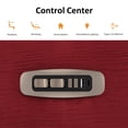 thumbnail image 3 of MCombo Power Recliner Chair with Power Headrest, LED Light, Armrest Storage for Living Room & Home Theater, Velvet, Red, 3 of 9