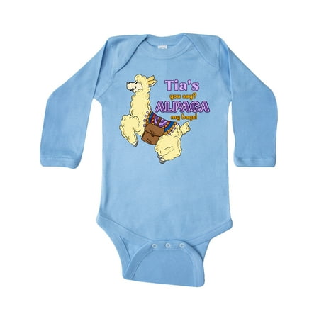 

Inktastic Tia s You Say ALPACA my Bags with Cute Jumping Alpaca Gift Baby Boy or Baby Girl Long Sleeve Bodysuit