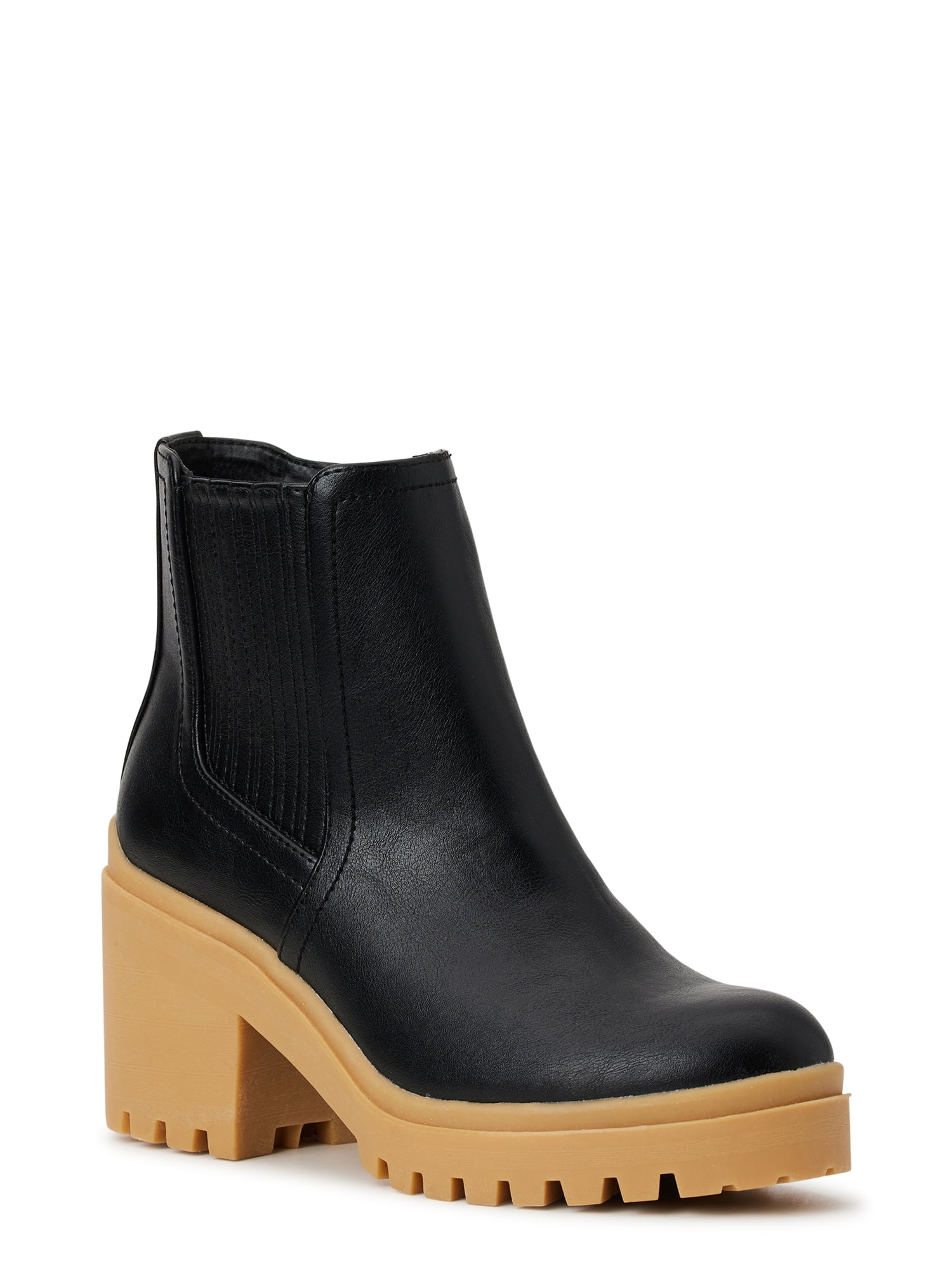 No Boundaries Women's Lug Sole Chelsea Boots