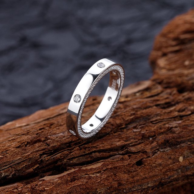 Anillo de diamantes S925 anillo de plata esterlina joyería de moda joyería europea y americana
