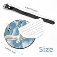 thumbnail image 5 of 2Pcs Leather Round Seagull Cruise Luggage Tag with Privacy Cover and Name ID Tag - Suitable for Travel Handbags Backpacks School Bags Luggage Tags, 5 of 7