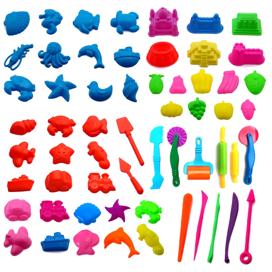 59PCS Dough Mold Assorted Educational Clay Dough Tool Dough Playing ...