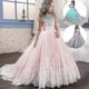 thumbnail image 2 of Girls Lace Long Prom Gowns Bridesmaid Kids Dresses For Girls Teens Girl Party Dress Kids Princess Evening Formal Wedding Vestido, 2 of 5