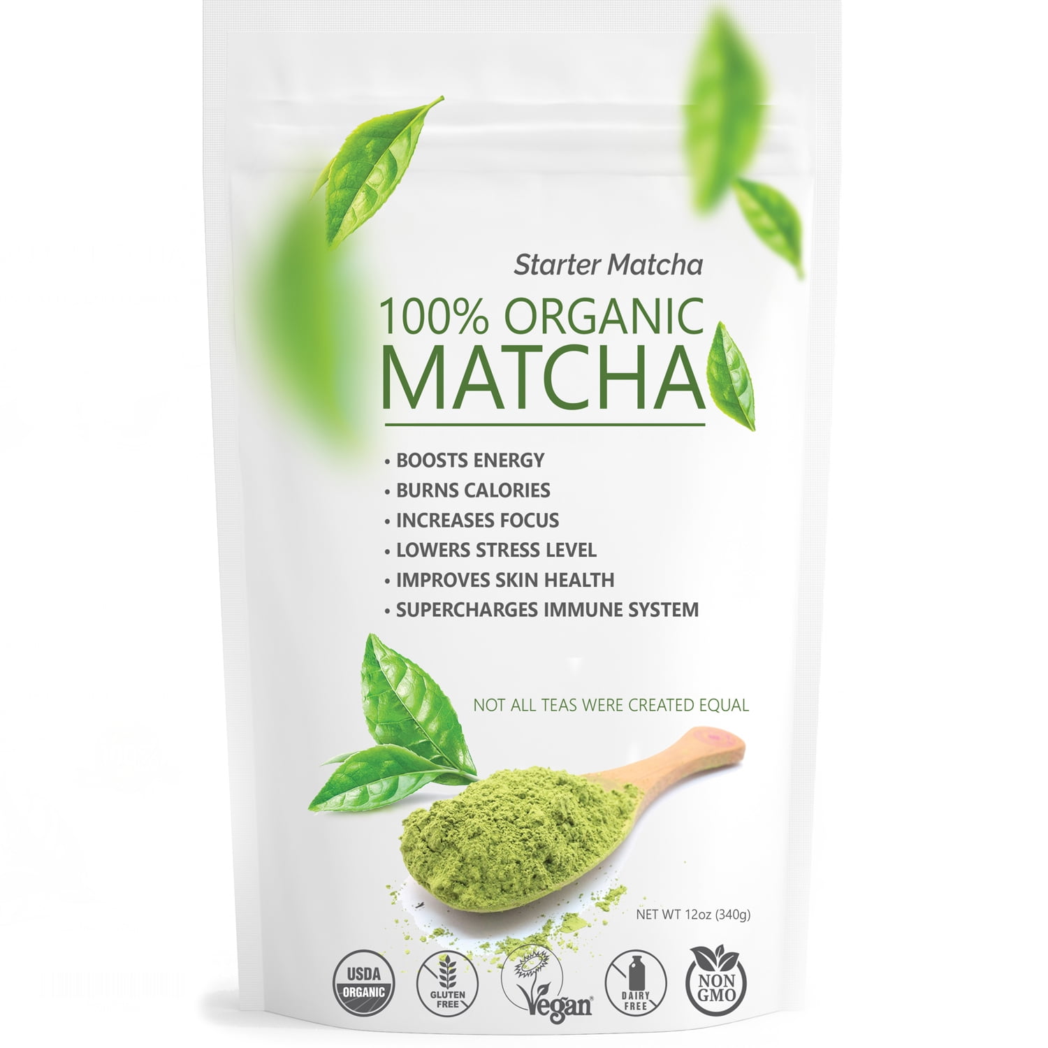 Starter Matcha, 100 Organic Matcha, Powdered Tea, 12 Oz