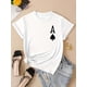 thumbnail image 1 of Letter Print T-shirt, Casual Short Sleeve Top For Spring & Summer, Women's Clothing, 1 of 6