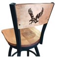 thumbnail image 2 of Holland Bar Stool  36 in. L038 - Black Wrinkle Eastern Washington Swivel Bar Stool with Laser Engraved Back - Black - 36in., 2 of 2