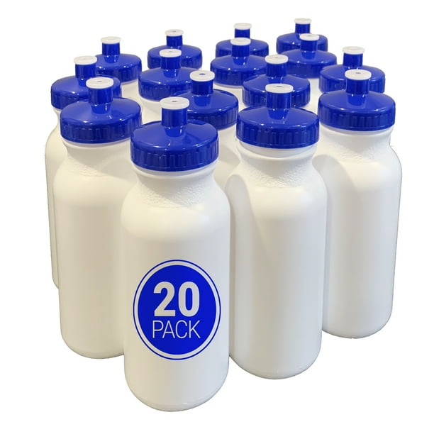 20 Pack Bulk water bottles, 20oz water bottles in bulk, reusable water