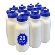 20 Pack Bulk water bottles, 20oz water bottles in bulk, reusable water bottles bulk, plastic water bottles bulk, bulk water bottles reusable, water bottles in bulk, Made in the USA. (20)