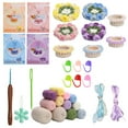 thumbnail image 2 of Diy Crochet Kit for Colorful Flower with Acrylic Yarn, English Instructions & Video Tutorial, Soft Material for Home Decor & Handmade Gifts for Craft Lovers,Vsgery, 2 of 9
