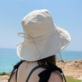 thumbnail image 6 of COCOpeaunt Big Brim Women Bucket Hat Candy Color Sunscreen Hat Outdoor Travel Riding Hat Fisherman Hat Hip Hop Panama Hat Women Gift, 6 of 6