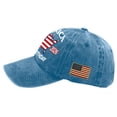 thumbnail image 4 of Trgacdwlo 250 Anniversary USA Hat 1776-2026 Unisex Adjustable Embroidered Patriotic Hat Freedom Distressed Retro Baseball Caps Blue, 4 of 5