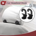 thumbnail image 2 of Unique Bargains 2 Pcs Universal Car Seat Headrest Hook for Purses and Bags Black 2.72"x1.54", 2 of 7