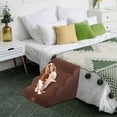 thumbnail image 2 of Gymax 4-Tier Foam Dog Ramp Non-Slip Dog Steps Soft Pet Stairs Ladder for High Sofa Bed, 2 of 10