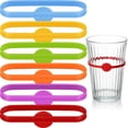 thumbnail image 3 of Etiquetas de silicona para bebidas, etiquetas de recuerdo, solución útil y atractiva, accesorio impermeable. 6 piezas, 3 of 9