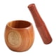 thumbnail image 5 of Mortero y maja de madera para triturar ajos, portátil y reutilizable. M, 5 of 9