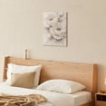 thumbnail image 7 of White Flower Texture Canvas Wall Art – Abstract Floral Canvas Painting, Printed White Flower Artwork, Black and White Modern Floral Wall Decor, 7 of 7