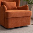 thumbnail image 4 of Swivel Accent Chair with Ottoman, 360° Swivel Comfort Round Armchair, Modern Luxury Velvet Single Sofa Chair with Lounge Seat for Bedroom/Office/Reading Space, 4 of 7