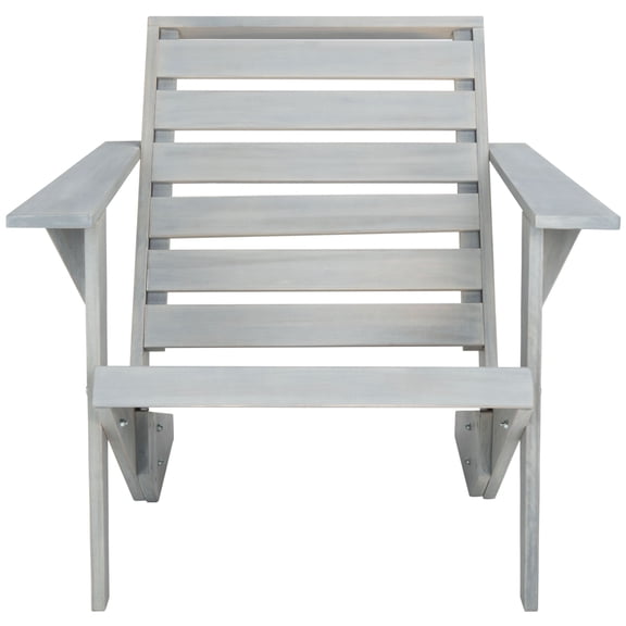 SAFAVIEH Lanty Transitional Outdoor Patio Adirondack Chair, Ash Grey
