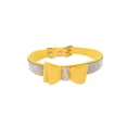 thumbnail image 1 of Pet Dog Leather Rhinestones Bow Knot Collar Crystals Bling Diamonds for Small Medium Large Dogs, 1 of 5