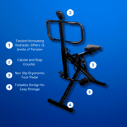 Power Rider Core Trainer & Glutes Squat Exerciser - Total Crunch Abdominal Workout