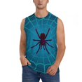 thumbnail image 1 of Balery Spider And Cobweb Camisetas sin mangas para hombre, absorbe la humedad y protege contra el mal olor.-Large, 1 of 7
