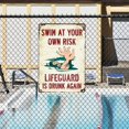 thumbnail image 4 of Metal Swimming Pool Sign Attention No Diving Shallow Water Sign 12" x 16" inch Aluminum Fade Resistance Indoor/Outdoor Use, 4 of 5