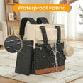 thumbnail image 4 of Baby Diaper Backpack with Changing Pad, Diaper Bag Backpack with 13 Pockets & Insulated Bottle Holders, Waterproof Travel Diaper Bag for Mom and Dad, Black Brown, 4 of 9