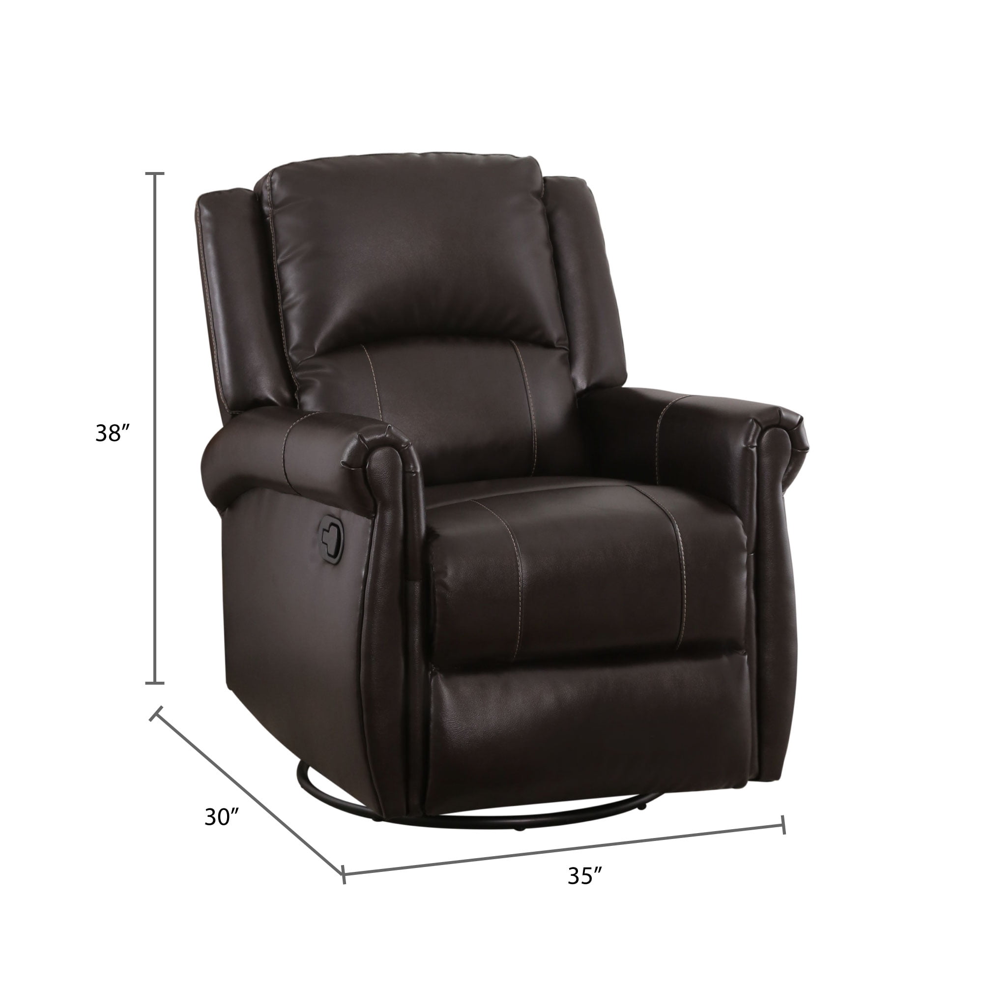 Devon Claire Sophie Dark Brown Nursery Swivel Glider