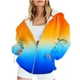 thumbnail image 3 of YUGYXL Tie-Dye Hoodies for Women Casual Zip Up Hoodie Sweatshirt Fashion Gradient Color Jackets Plus Size Drawstring Sweatshirts with Pockets Today's, 3 of 7