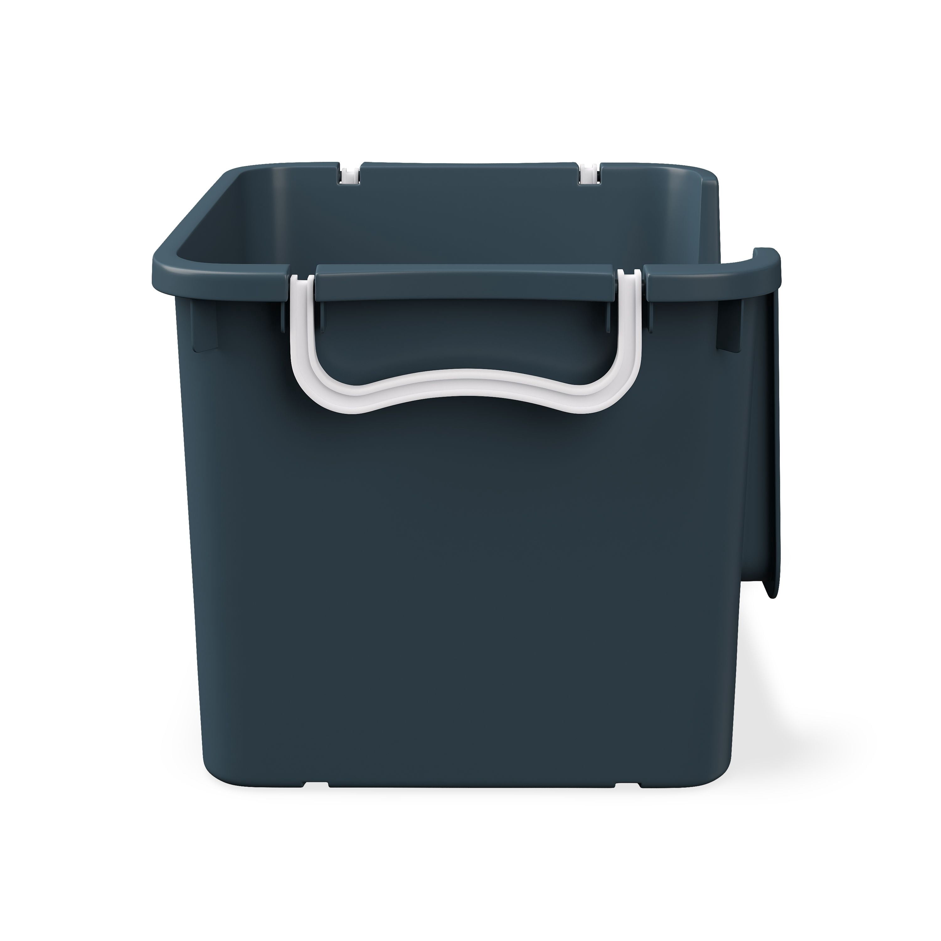 Mainstays Kids Large Blue Stackable Plastic Open-Front Toy Storage Basket with Handles