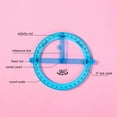 thumbnail image 4 of Activity Ruler Multifunctional 360 Degree Protractor Smooth Surface Learning Math Anti-crack 360 Degree Active Protractor Blue C, 4 of 6