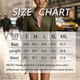 thumbnail image 4 of Morttic Women's Sexy Faux Suede Solid Color Deep V-Neck Fringe Hem Bodycon Long Sleeve Wrap Midi Dress Green，S, 4 of 4