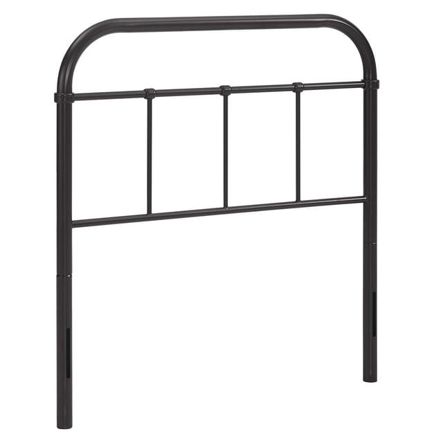 Modway Serena Tête de Lit Ajustable en Métal et Acier Inoxydable, Simple, Marron