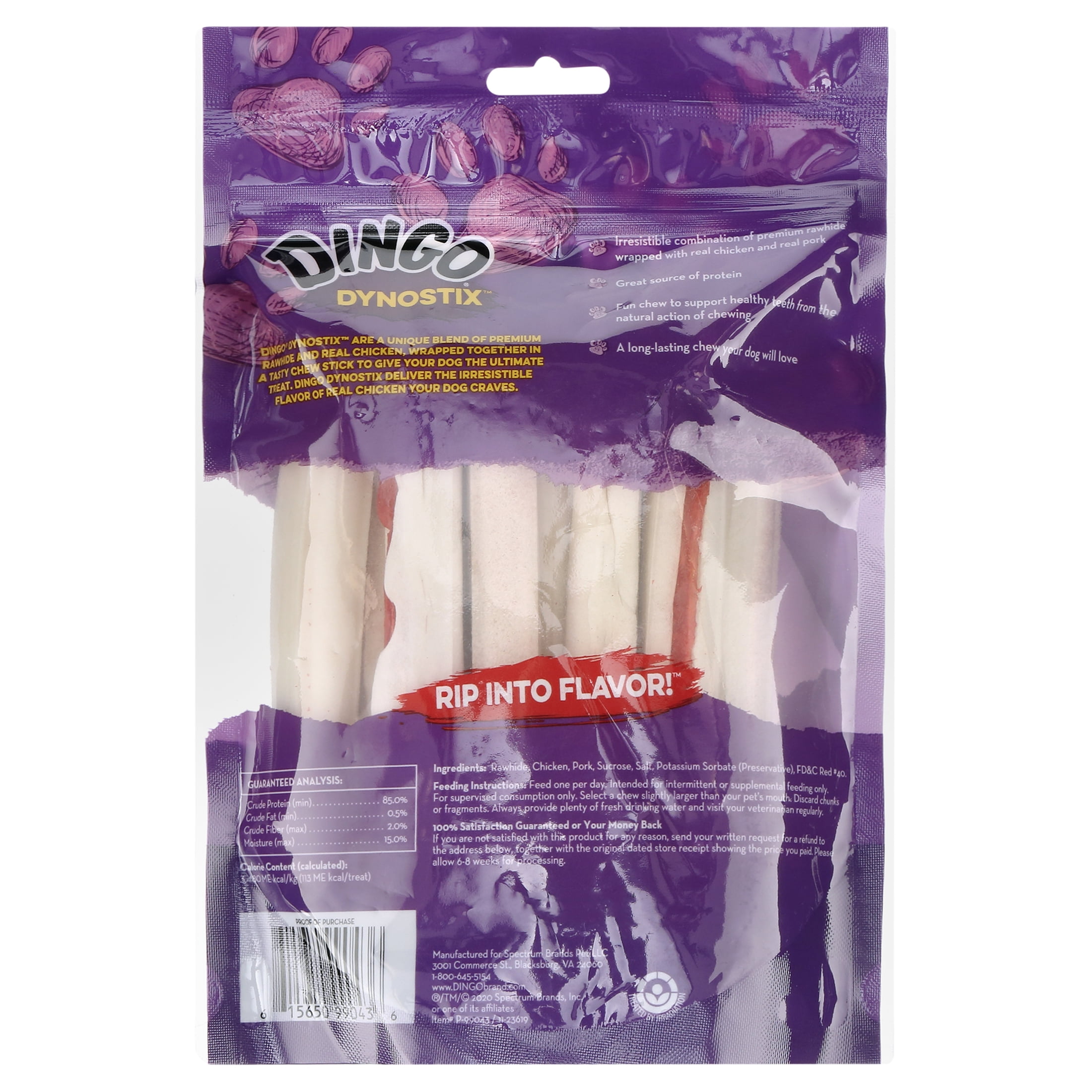Dingo Dynostix Rawhide Treats, 10 Count
