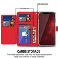 thumbnail image 3 of Xpression Phone Case For Motorola Moto G 5G 2026 / Moto G Play 2026 PU leather Wallet 6 Card Slots folio with Wrist Strap & Kickstand Pouch Flip Shockproof Cover, Red, 3 of 7