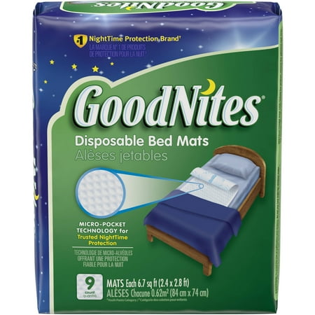 Goodnites Disposable Bed Mats, 9 ct