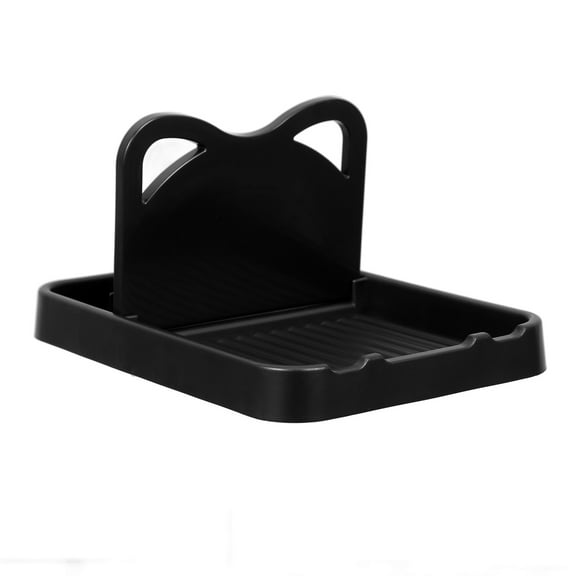 NICEXMAS Practical Pot Lid Holder Kitchen Countertop Black ABS 1Pcs