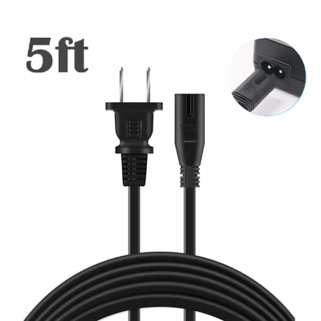 PROKWR AC Power Cord Outlet Socket Cable Plug Lead Compatible with Panasonic Camcorder VW-AD20 VW-AD20-K VWAD20K HDC-SD5 HDC-SD1 SDR-H60 SDR-H40 SDR-H41 SDR-H200 SDR-H18 VDR-D310 VDR-D50 VDR-D51