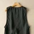 thumbnail image 4 of Cotton Linen Vest for Women Sleeveless Blazers Oversized Lightweight Cardigans Summer Tie Up Front Jacket Waistcoat, 4 of 6